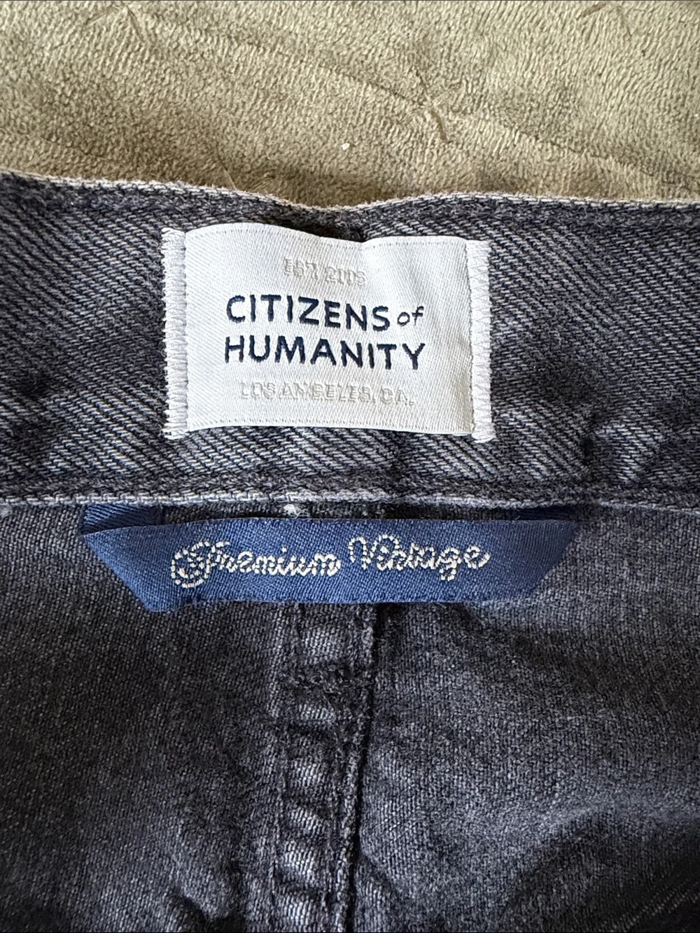 Citizens of Humanity Ayla Jean Shorts Vintage Black size 27 Blokecore Streetwear